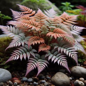 Japanese Painted Fern (Athyrium niponicum)